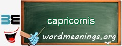 WordMeaning blackboard for capricornis
